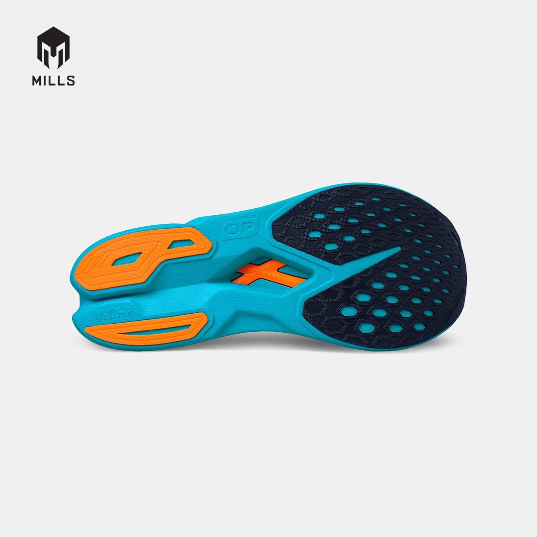 MILLS SEPATU LARI RUNNING SHOES ENERPRO ZENITH WHITE/JAVA.CYAN/FRESH.ORANGE 9104510