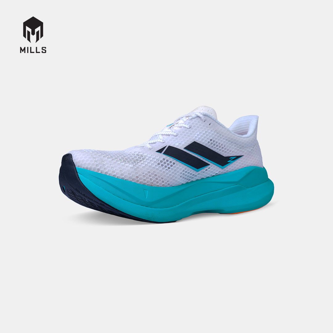 MILLS SEPATU LARI RUNNING SHOES ENERPRO ZENITH WHITE/JAVA.CYAN/FRESH.ORANGE 9104510