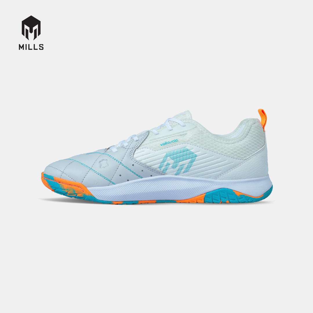 MILLS SEPATU FUTSAL VOLTASALA LEON M2 LEA WHITE/JAVA.CYAN/ORANGE 9502601