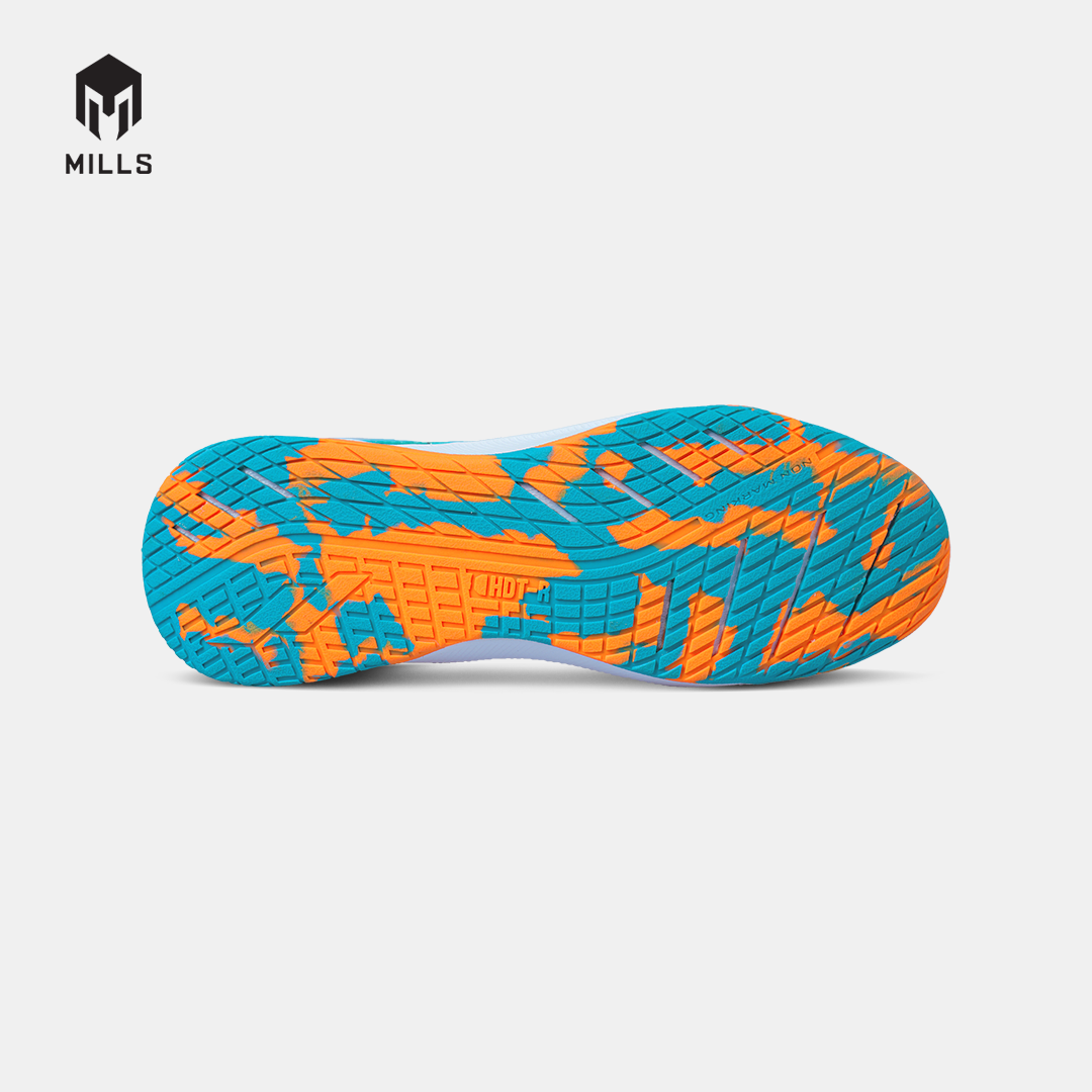 MILLS SEPATU FUTSAL VOLTASALA LEON M2 LEA WHITE/JAVA.CYAN/ORANGE 9502601