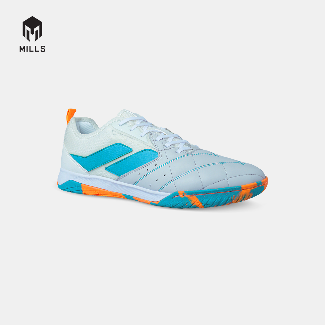 MILLS SEPATU FUTSAL VOLTASALA LEON M2 LEA WHITE/JAVA.CYAN/ORANGE 9502601