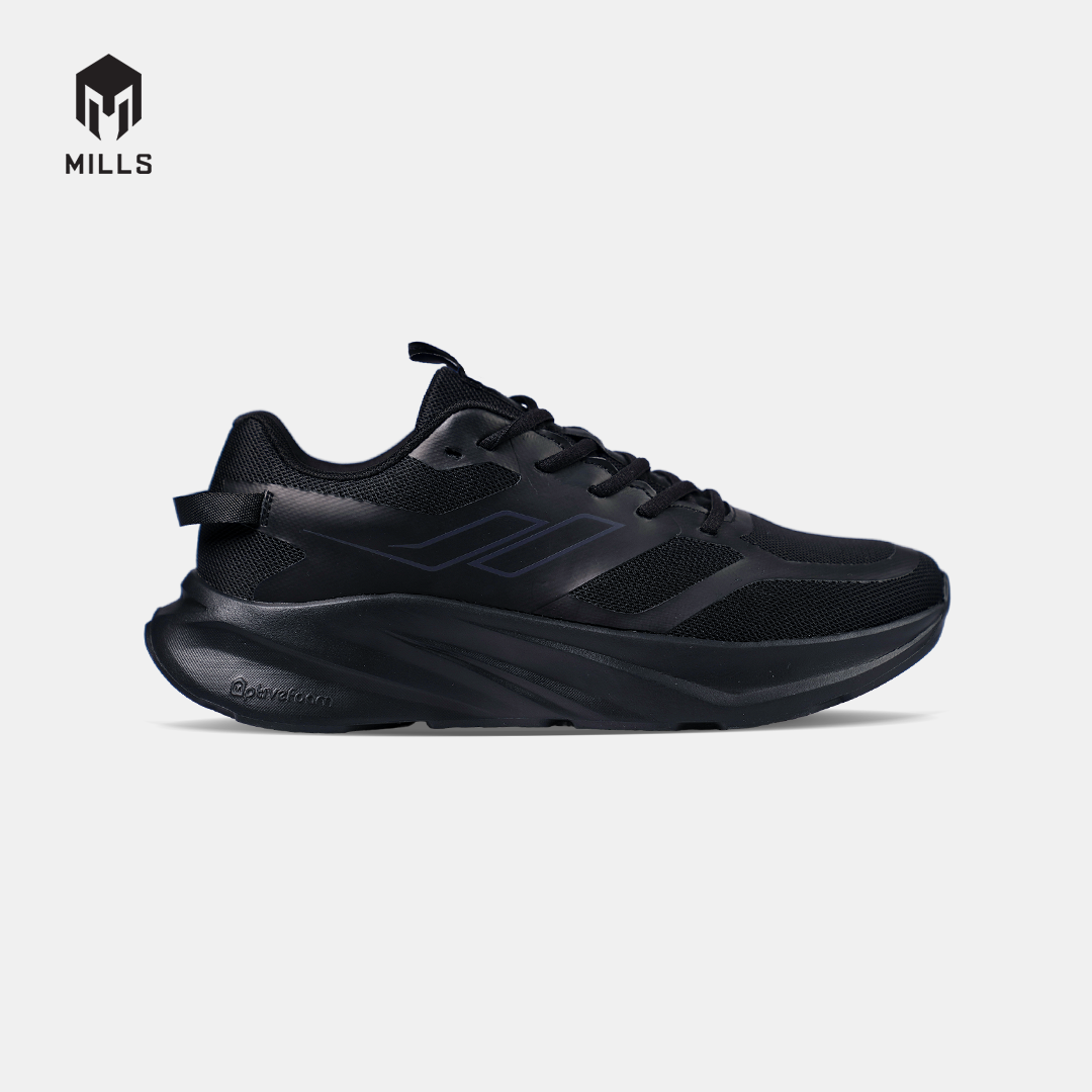 MILLS SEPATU LARI RUNNING SHOES HORIZON ALL BLACK 9109901
