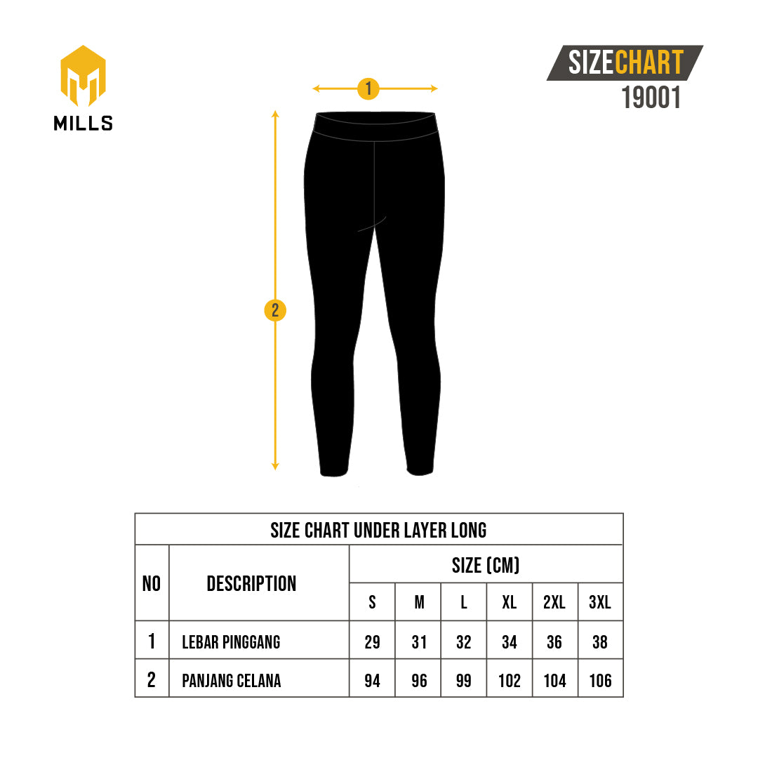 MILLS Celana Ketat Under Layer Long 19001
