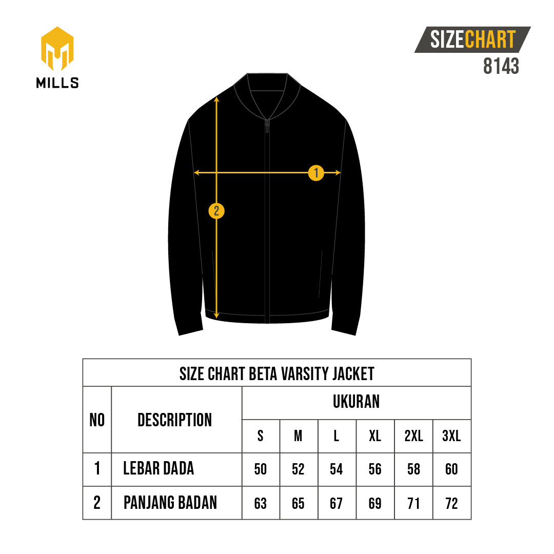 MILLS Jaket Olahraga Beta Varsity Jacket 8143