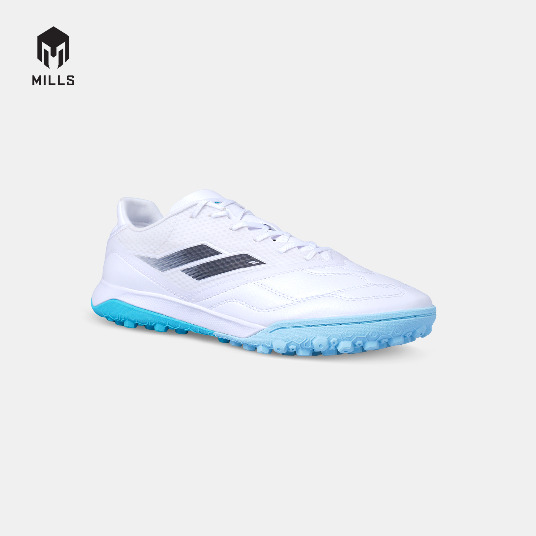MILLS SEPATU MINI SOCCER ASTRO SPARTAN M2 PRIME TF WHITE/JAVA.CYAN/AQUA.BLUE 9001709