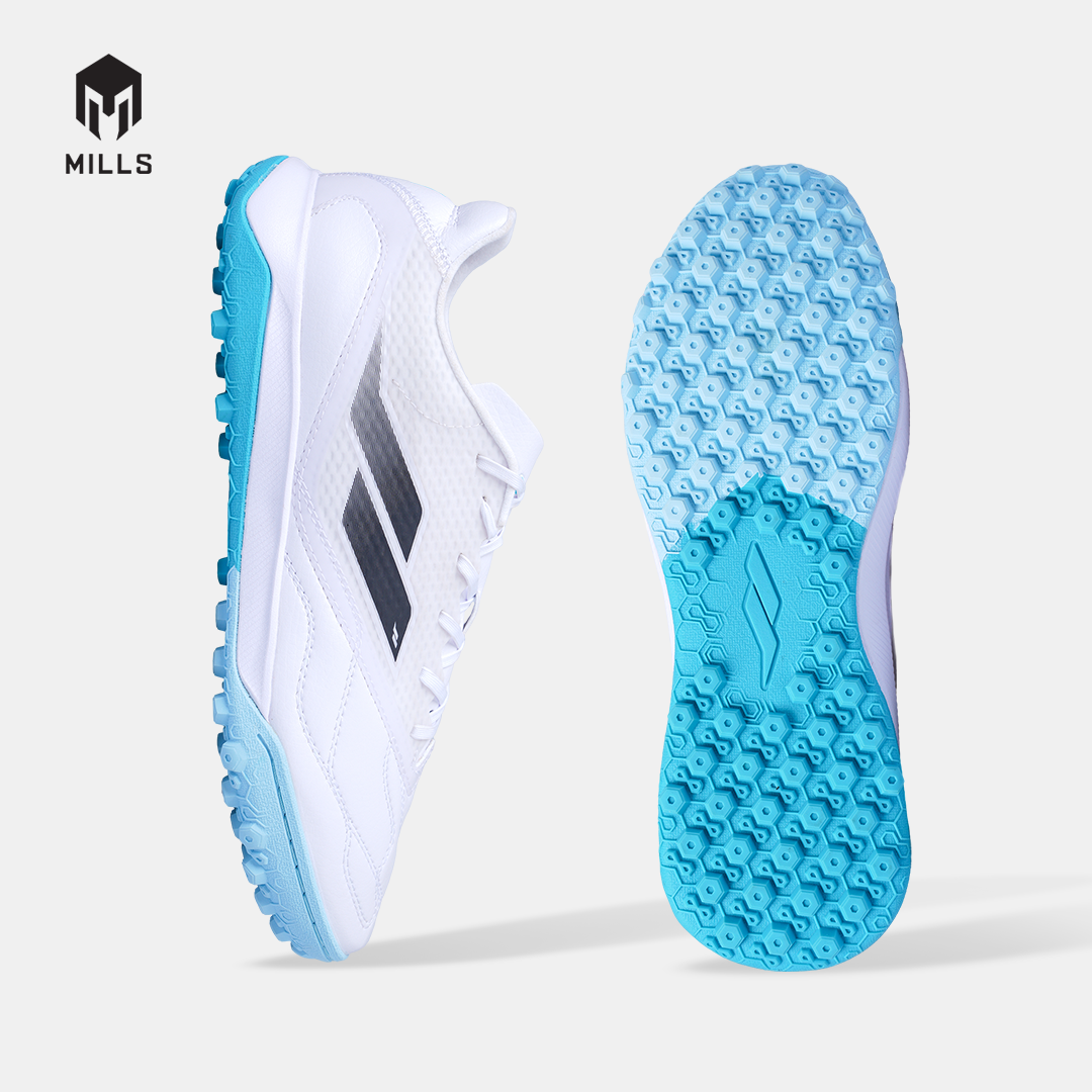 MILLS SEPATU MINI SOCCER ASTRO SPARTAN M2 PRIME TF WHITE/JAVA.CYAN/AQUA.BLUE 9001709