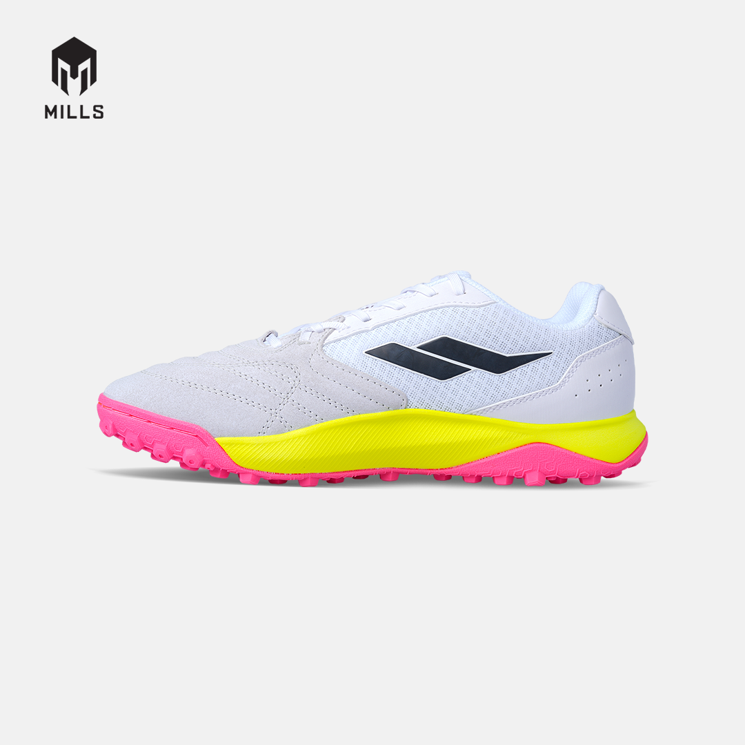 MILLS SEPATU MINI SOCCER VOLTASALA ARION M2 SUEDE TFWHITE/FLASH.YELLOW/HOT.PINK 9002403
