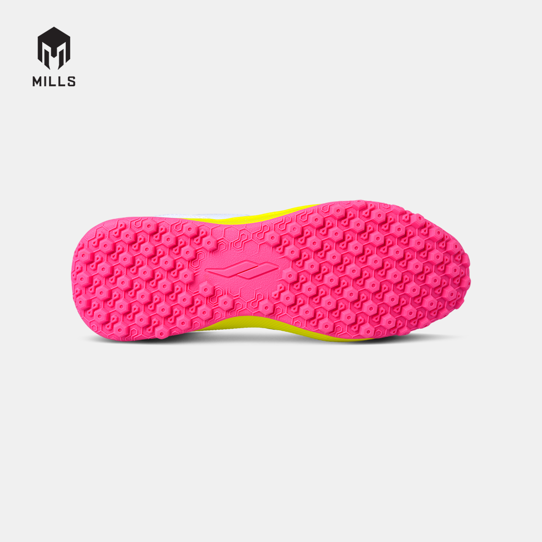 MILLS SEPATU MINI SOCCER VOLTASALA ARION M2 SUEDE TFWHITE/FLASH.YELLOW/HOT.PINK 9002403