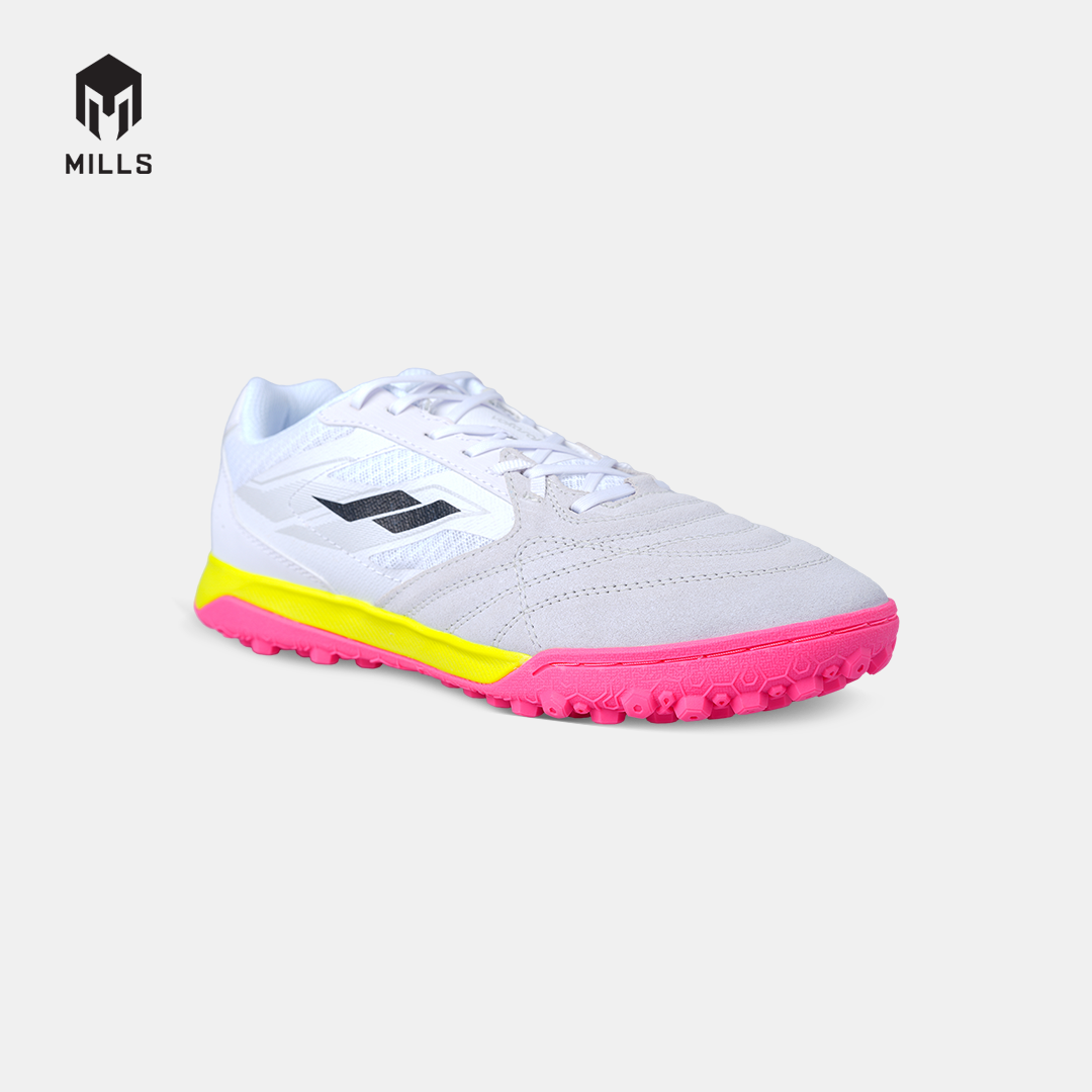 MILLS SEPATU MINI SOCCER VOLTASALA ARION M2 SUEDE TFWHITE/FLASH.YELLOW/HOT.PINK 9002403