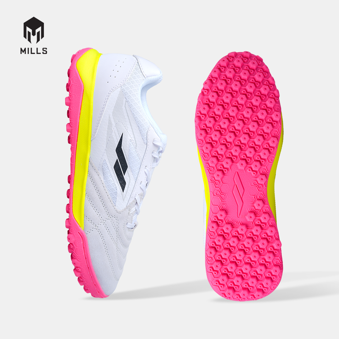 MILLS SEPATU MINI SOCCER VOLTASALA ARION M2 SUEDE TFWHITE/FLASH.YELLOW/HOT.PINK 9002403