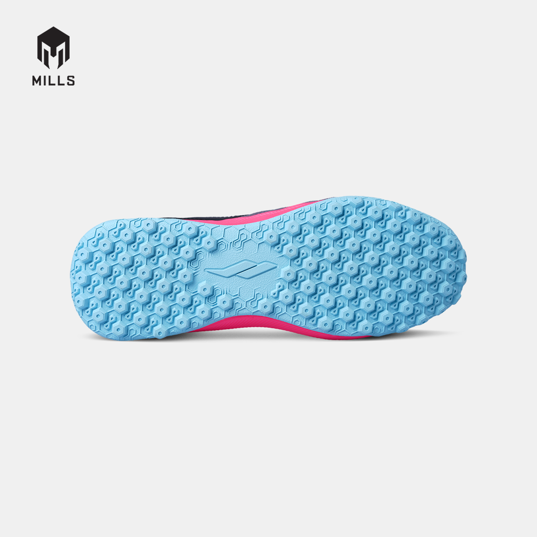 MILLS SEPATU MINI SOCCER VOLTASALA ARION M2 SUEDE TF BLACK/HOT.PINK/AQUA.BLUE 9002404
