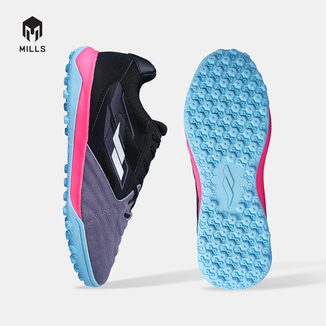 MILLS SEPATU MINI SOCCER VOLTASALA ARION M2 SUEDE TF BLACK/HOT.PINK/AQUA.BLUE 9002404
