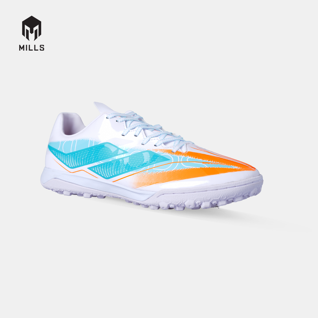 MILLS SEPATU MINI SOCCER XYCLOPS SPEEDFREAK M2.1 MATCH TF WHITE/JAVA.CYAN/FRESH.ORANGE 9008301