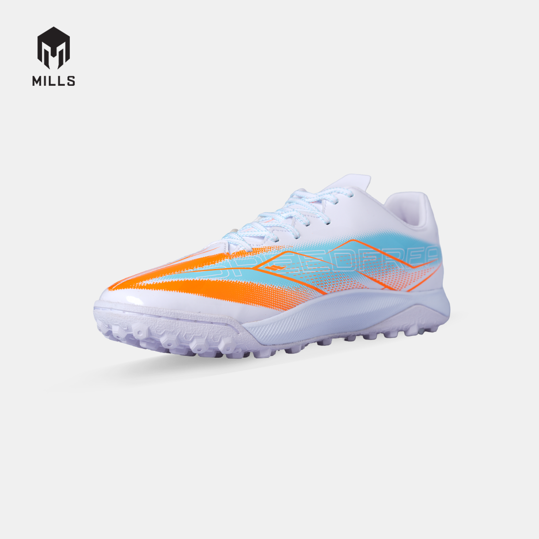 MILLS SEPATU MINI SOCCER XYCLOPS SPEEDFREAK M2.1 MATCH TF WHITE/JAVA.CYAN/FRESH.ORANGE 9008301