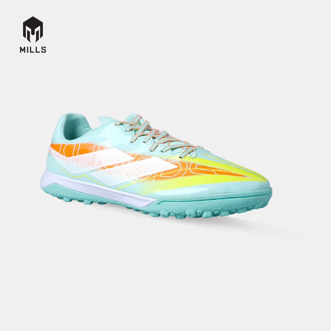 MILLS SEPATU MINI SOCCER XYCLOPS SPEEDFREAK M2.1 MATCH TF MISTY.TEAL/FRESH.ORANGE/LASER.LIME 9008303