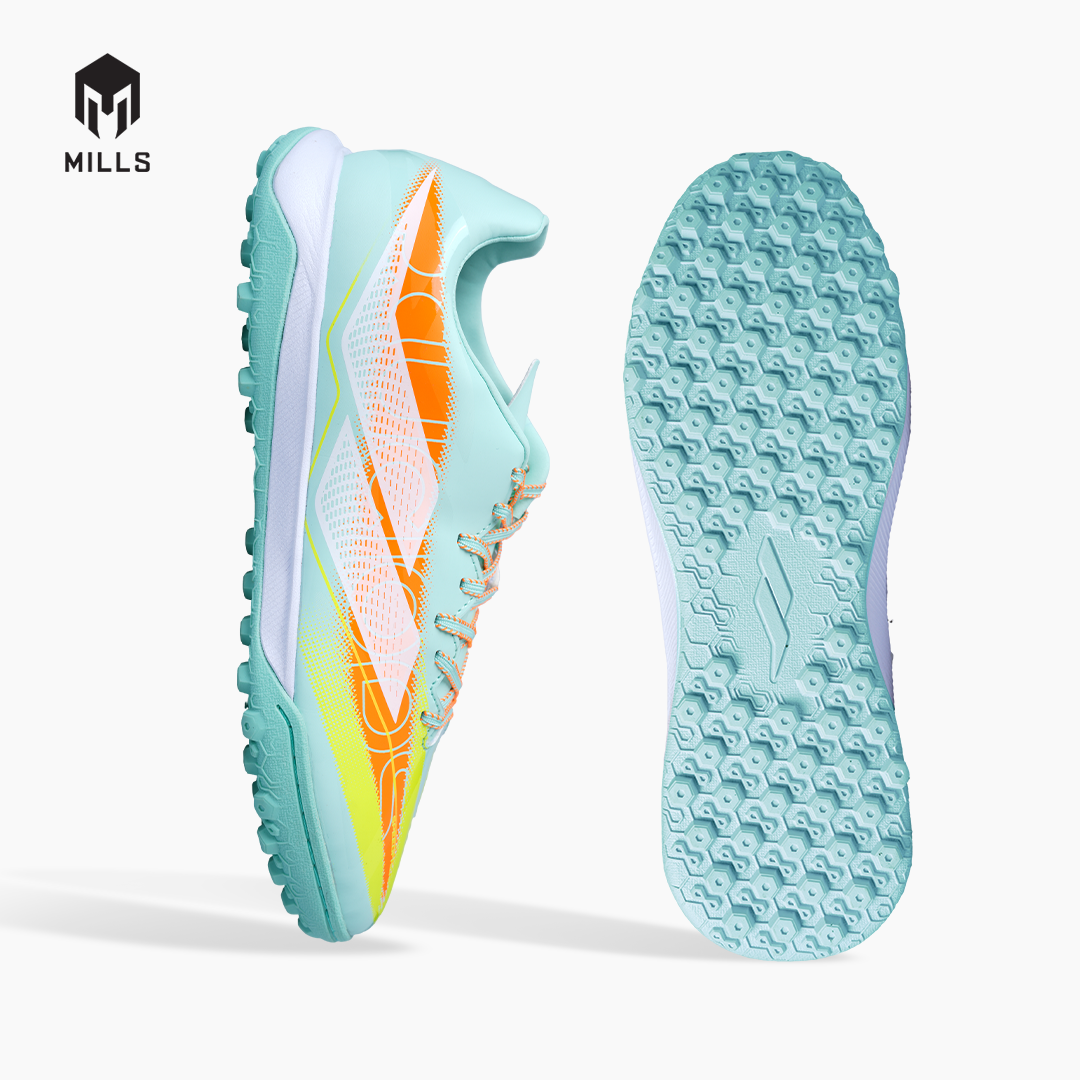 MILLS SEPATU MINI SOCCER XYCLOPS SPEEDFREAK M2.1 MATCH TF MISTY.TEAL/FRESH.ORANGE/LASER.LIME 9008303