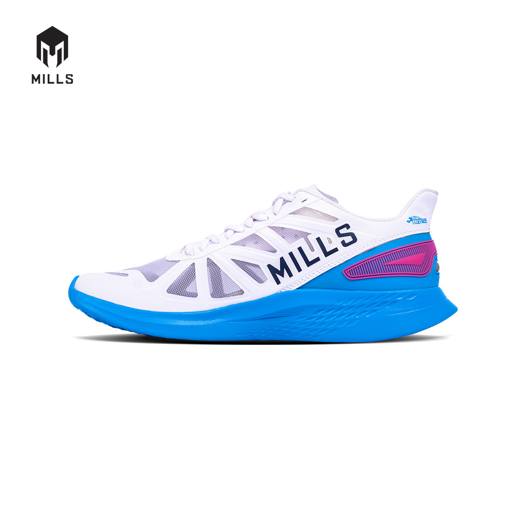 Mills Sepatu Lari Running Shoes Treximo Saga White / Magenta / Sky. Blue 9100306