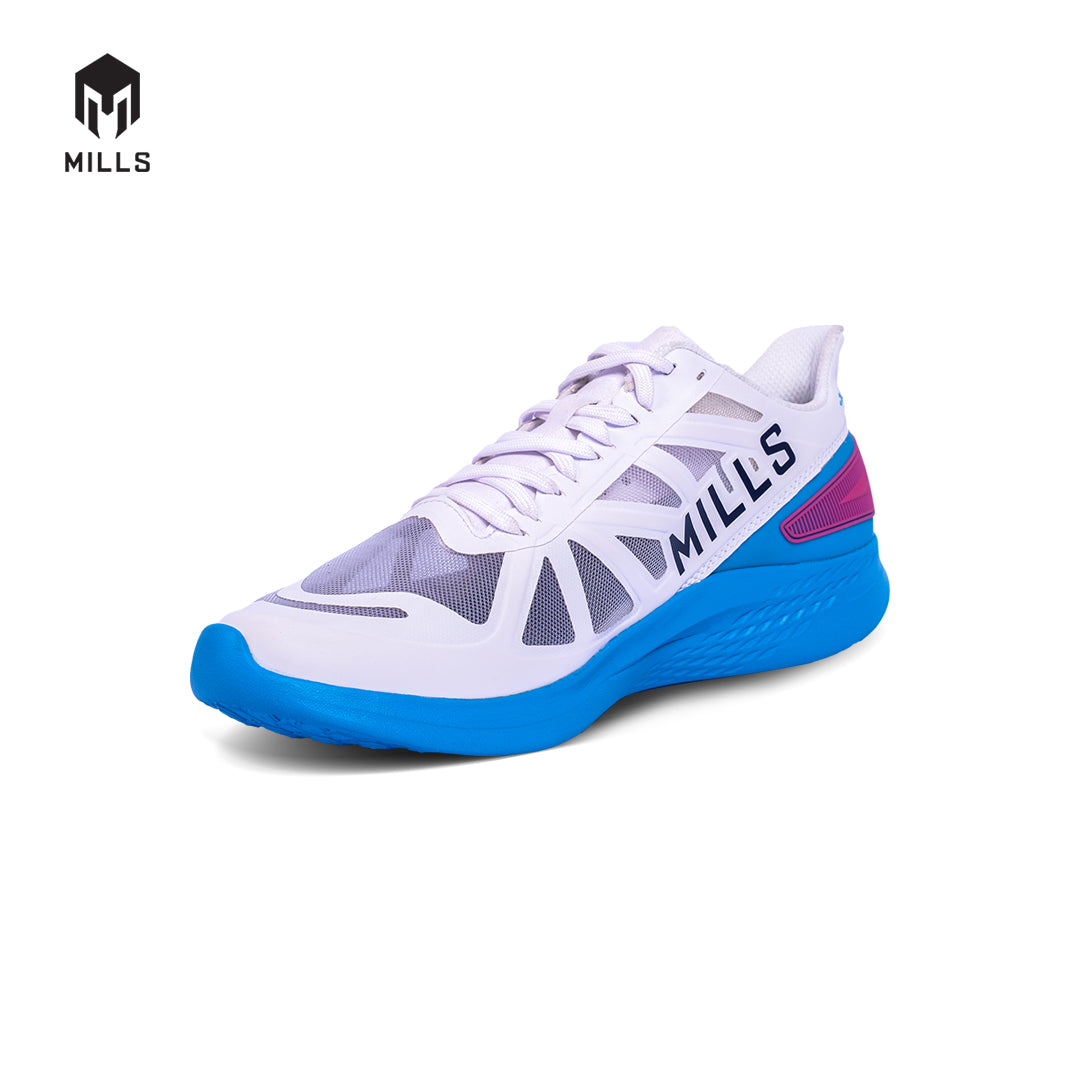 Mills Sepatu Lari Running Shoes Treximo Saga White / Magenta / Sky. Blue 9100306