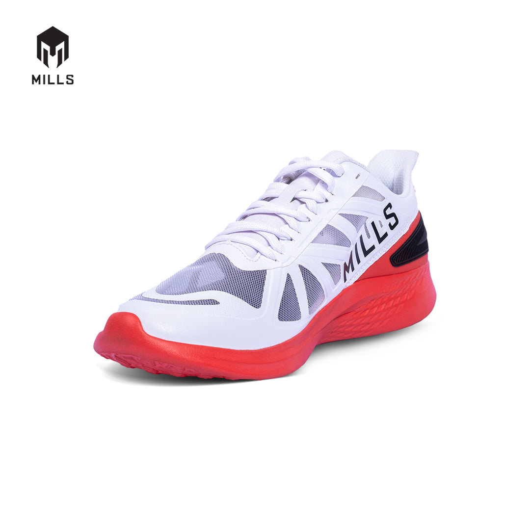 Mills Sepatu Lari Running Shoes Treximo Saga White / Black / Red 9100307