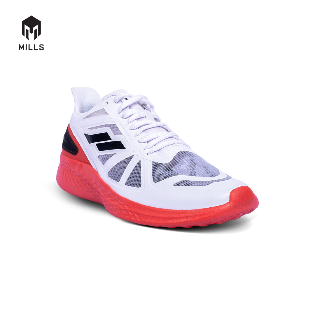 Mills Sepatu Lari Running Shoes Treximo Saga White / Black / Red 9100307