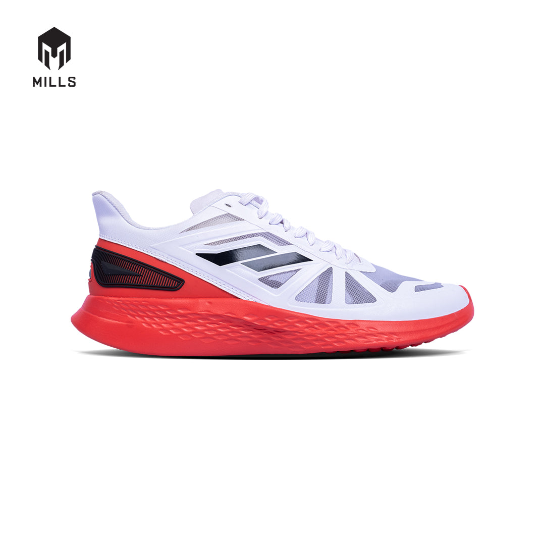 Mills Sepatu Lari Running Shoes Treximo Saga White / Black / Red 9100307