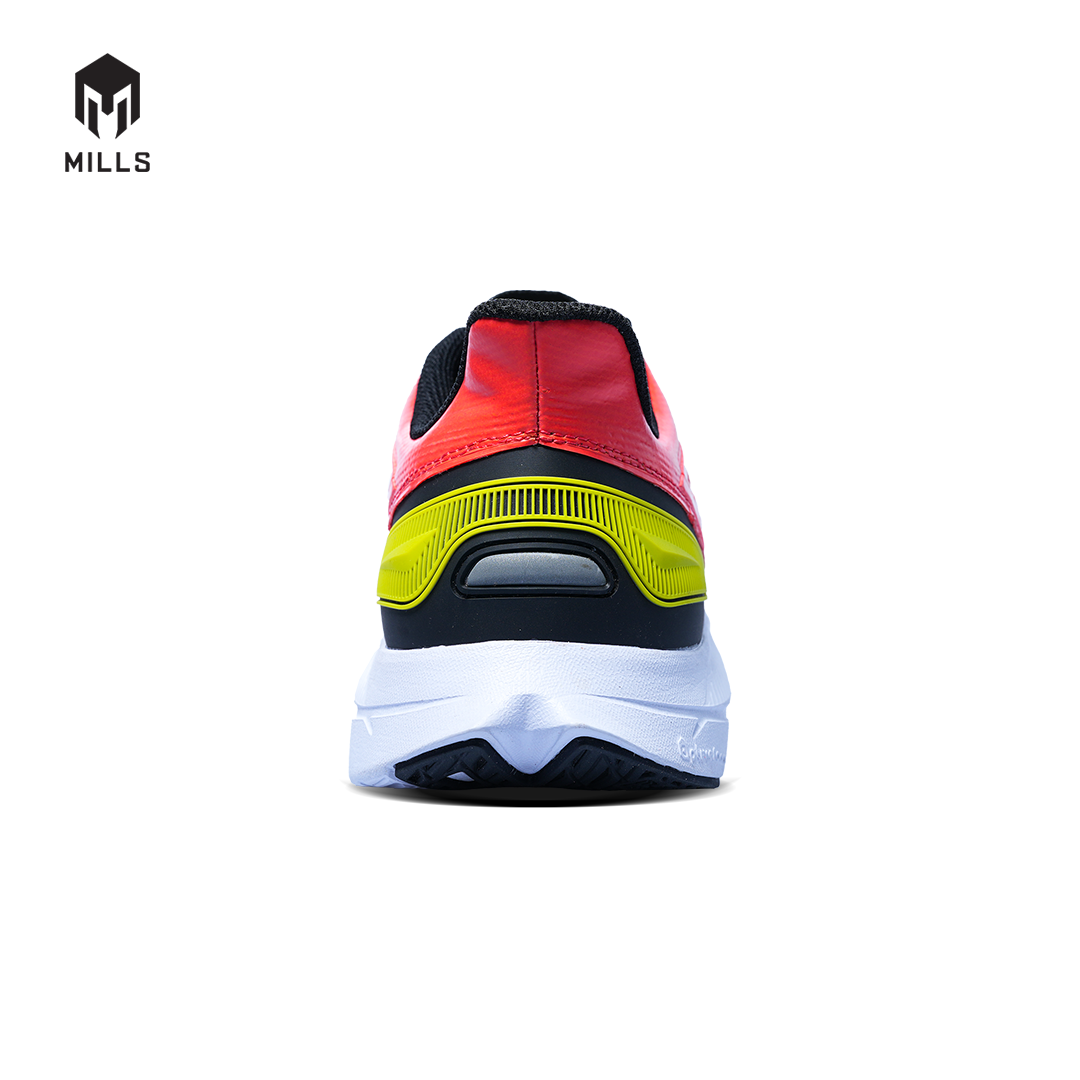 Mills Sepatu Lari Running Shoes Treximo Saga V2 Red Fiesta / Black / Neon / White 9101209