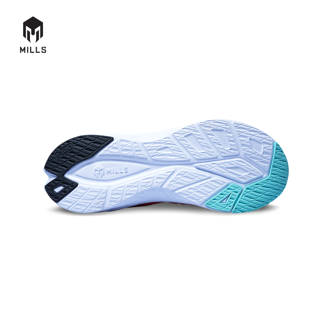 Mills Sepatu Lari Running Shoes Treximo Saga V2 Red Fiesta / Black / Neon / White 9101209