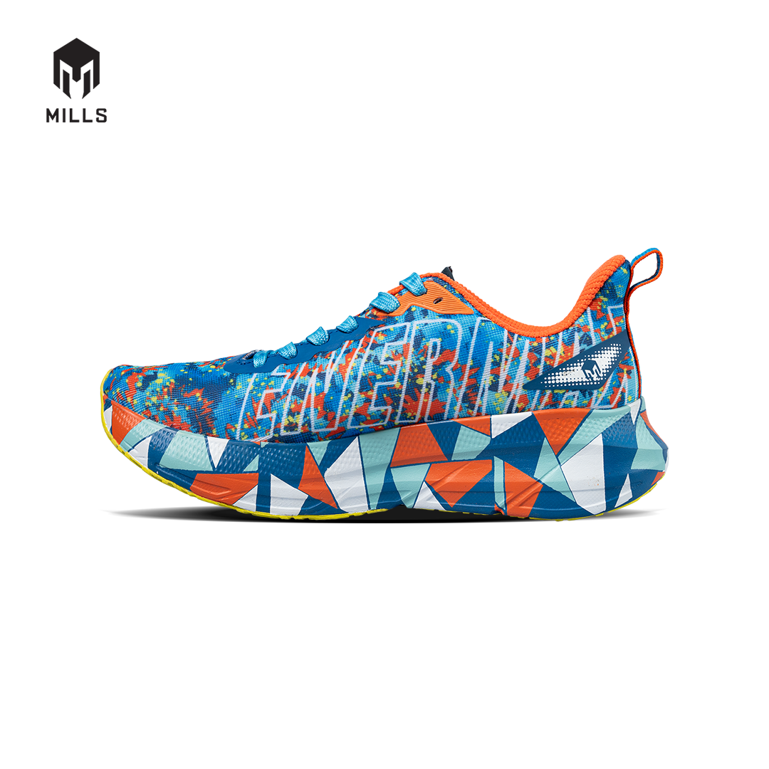 Mills Sepatu Lari Running Shoes Enermax Nergetic M2 Navy / Blue / Orange 9102601