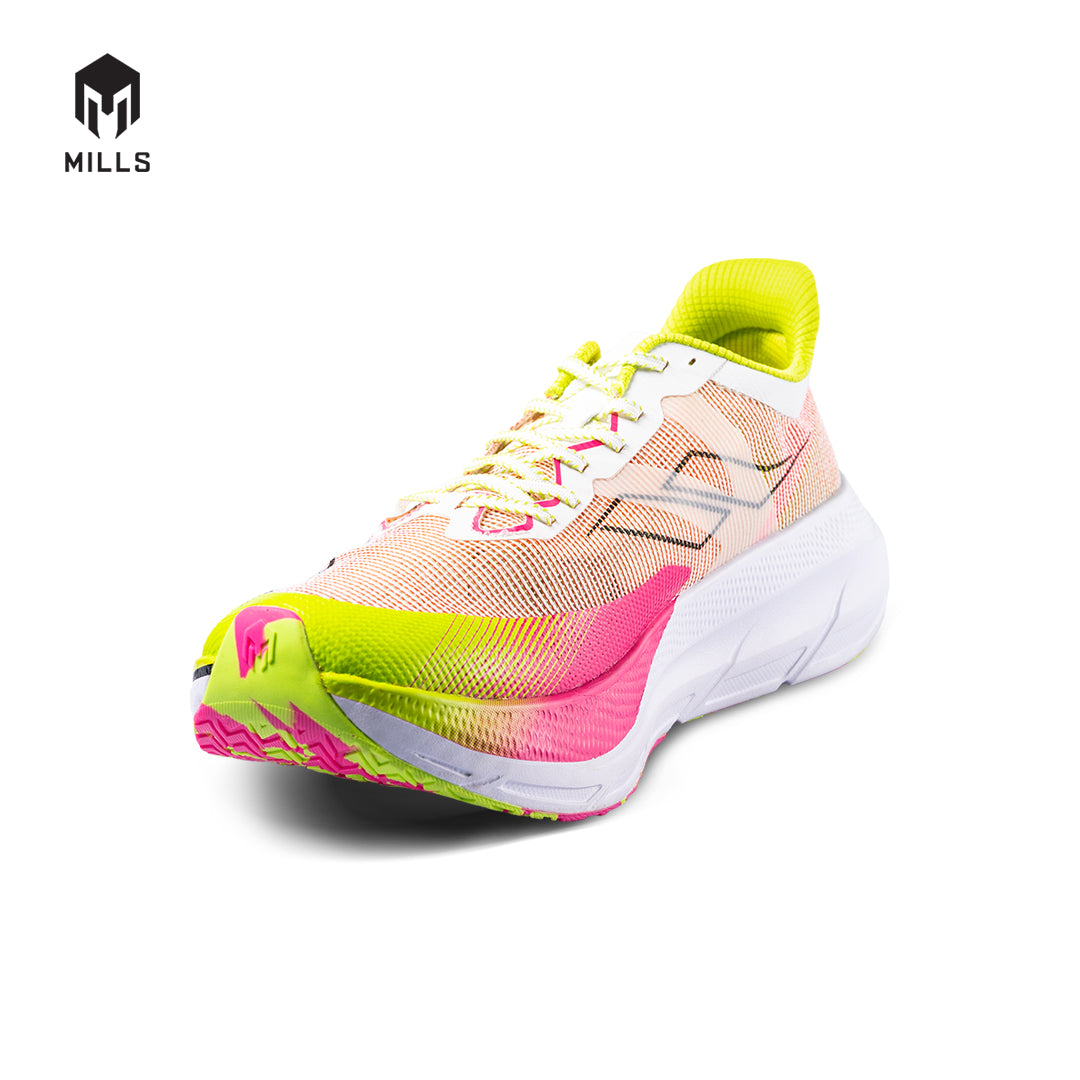 Mills Sepatu Lari Running Shoes Enermax Tycoon Magenta / White / Neon.Green 9102703