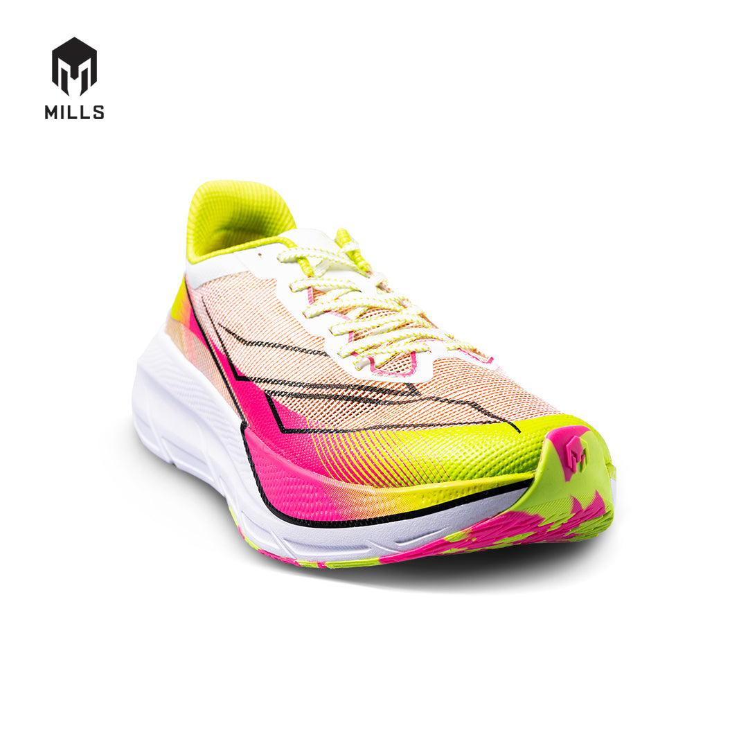 Mills Sepatu Lari Running Shoes Enermax Tycoon Magenta / White / Neon.Green 9102703