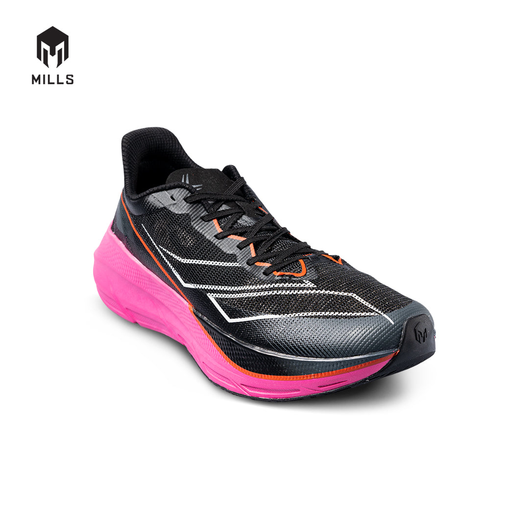 Mills Sepatu Lari Running Shoes Enermax Tycoon Black / White / Magenta 9102704