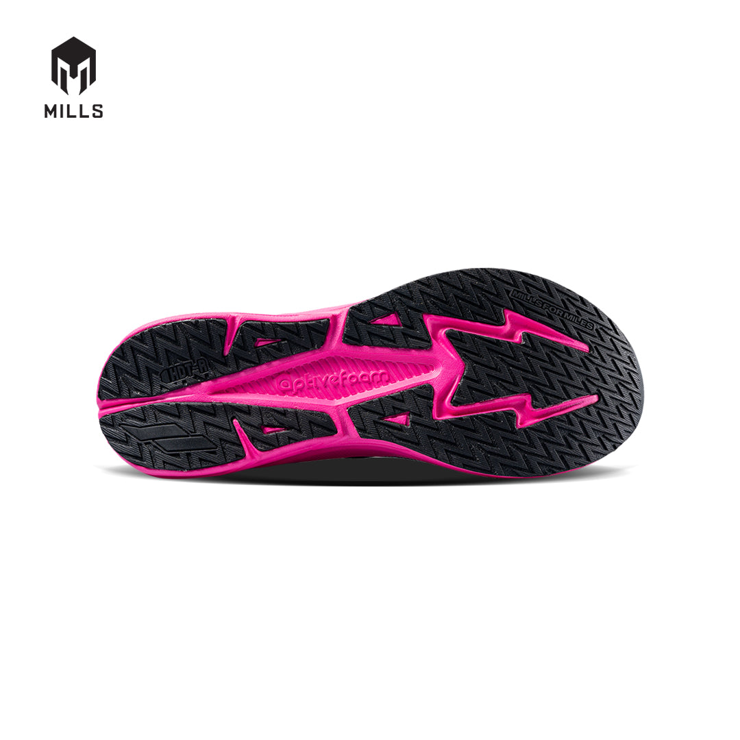 Mills Sepatu Lari Running Shoes Enermax Tycoon Black / White / Magenta 9102704