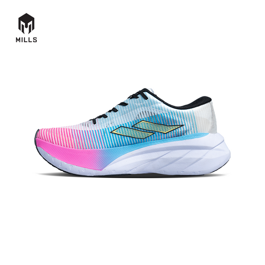 Mills Sepatu Lari Running Shoes Enerstrike Blitz White / Magenta / LT Blue 9104104