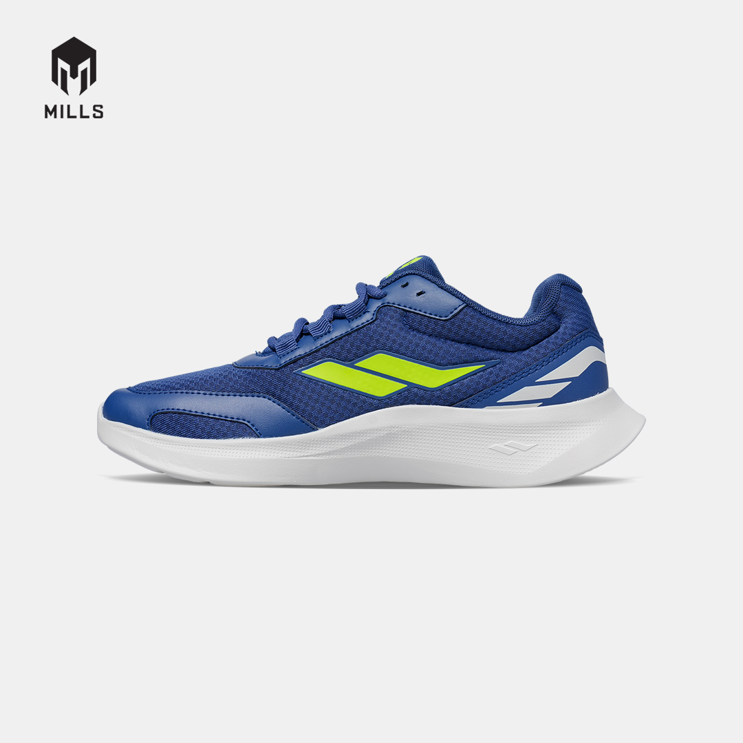 MILLS SEPATU LARI RUNNING SHOES KAISER NAVY BLUE/OFF WHITE/GREEN 9106404