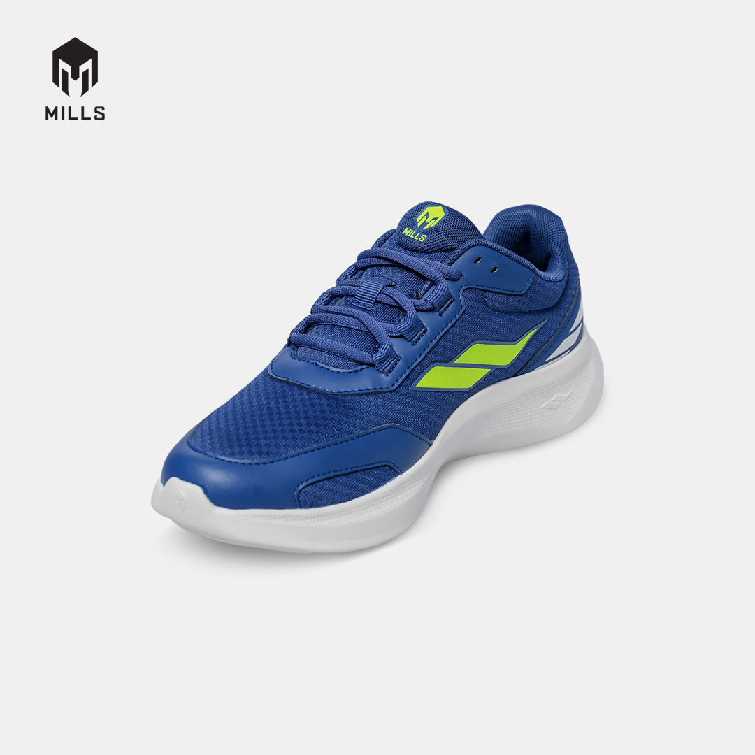 MILLS SEPATU LARI RUNNING SHOES KAISER NAVY BLUE/OFF WHITE/GREEN 9106404