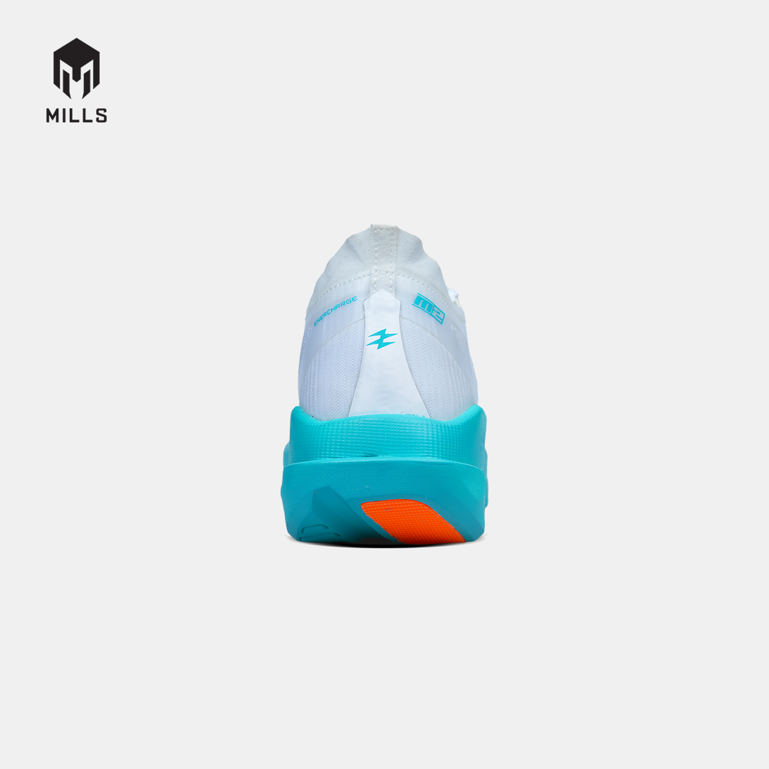 MILLS SEPATU LARI RUNNING SHOES ENERCHARGE M2 WHITE/JAVA.CYAN/FRESH.ORANGE 9106601