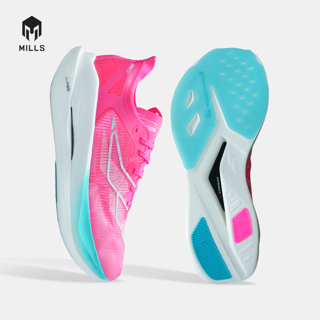 MILLS SEPATU LARI RUNNING SHOES ENERCHARGE M2 HOT.PINK/JAVA.CYAN/WHITE 9106602