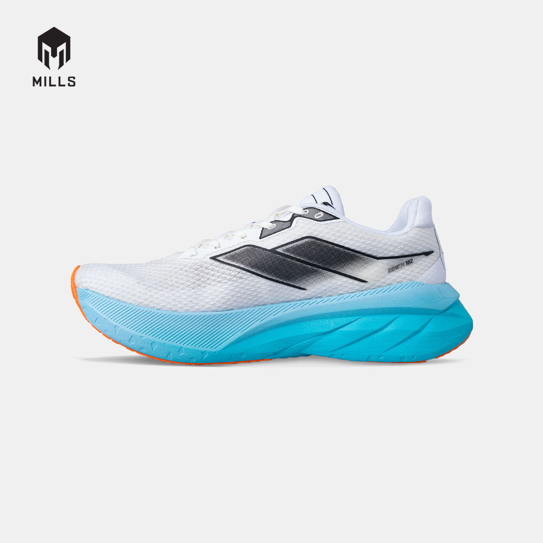 MILLS SEPATU LARI RUNNING SHOES ENERSTRIKE ZENITH M2 WHITE/JAVA.CYAN/FRESH.ORANGE 9106902