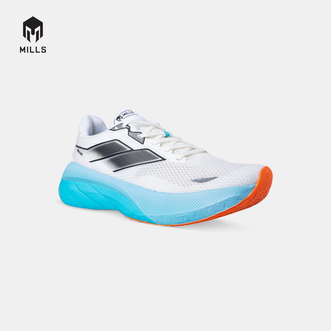 MILLS SEPATU LARI RUNNING SHOES ENERSTRIKE ZENITH M2 WHITE/JAVA.CYAN/FRESH.ORANGE 9106902