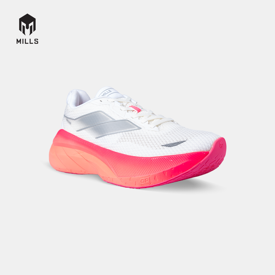 MILLS SEPATU LARI WANITA WOMEN RUNNING SHOES ENERSTRIKE ZENITH M2 FL WHITE/IGNITE.PEACH/HOT.PINK 9107002