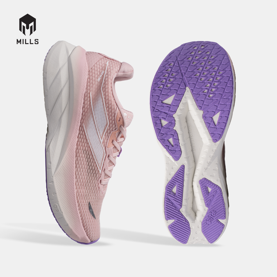 MILLS SEPATU LARI WANITA WOMEN RUNNING SHOES ENERSTRIKE ZENITH M2 FL ROSE.PINK/OFF.WHITE/VIOLET 9107003