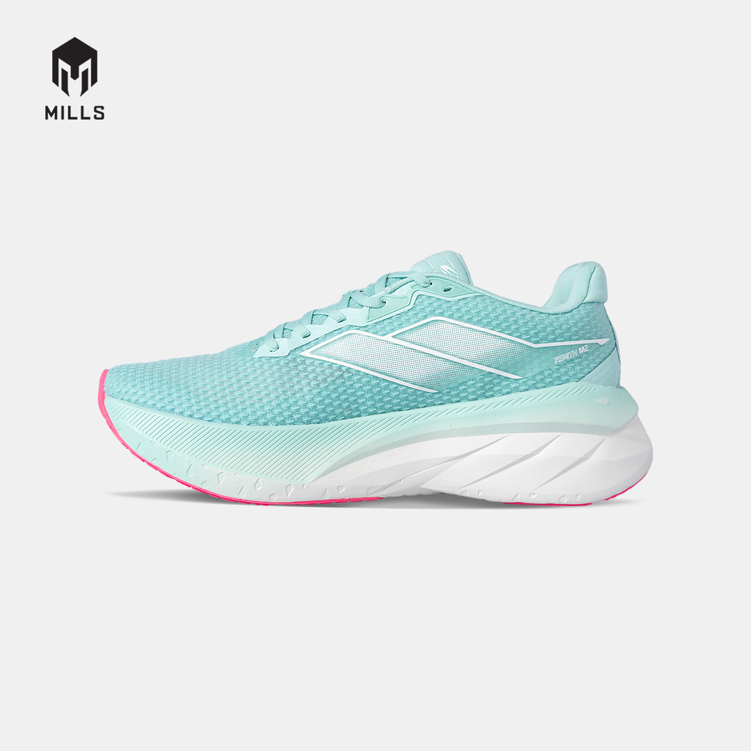 MILLS SEPATU LARI WANITA WOMEN RUNNING SHOES ENERSTRIKE ZENITH M2 FL MISTY.TEAL/OFF.WHITE/HOT.PINK 9107004