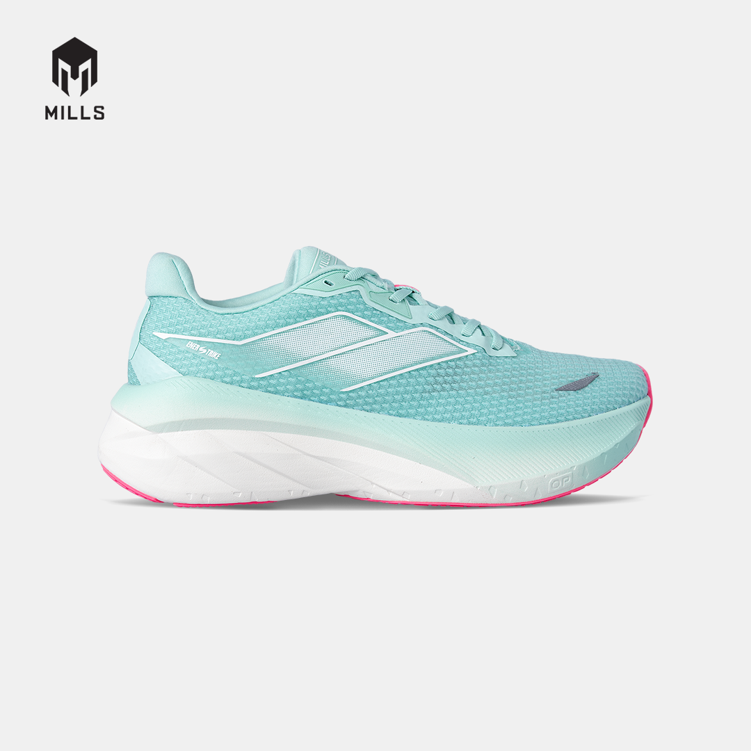 MILLS SEPATU LARI WANITA WOMEN RUNNING SHOES ENERSTRIKE ZENITH M2 FL MISTY.TEAL/OFF.WHITE/HOT.PINK 9107004