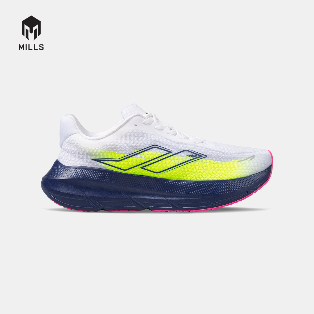 MILLS SEPATU LARI RUNNING SHOES ENERMAX CUSHION M4 WHITE/NAVY/FLASH.YELLOW 9107202