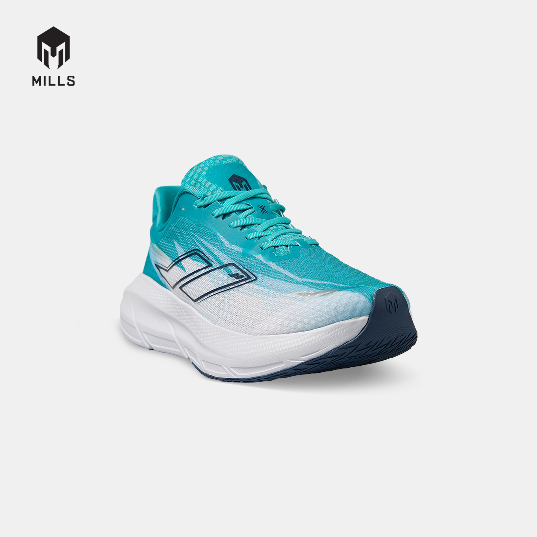 MILLS SEPATU LARI RUNNING SHOES ENERMAX CUSHION M4 JAVA.CYAN/WHITE/NAVY 9107203