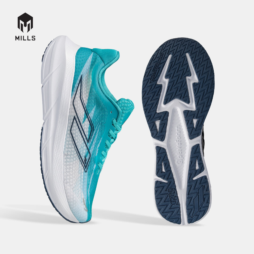MILLS SEPATU LARI RUNNING SHOES ENERMAX CUSHION M4 JAVA.CYAN/WHITE/NAVY 9107203