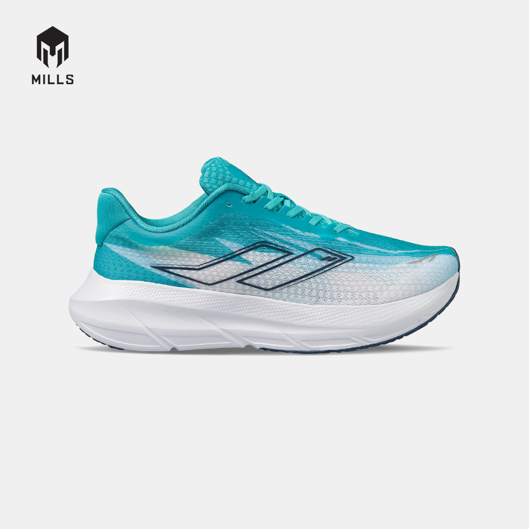 MILLS SEPATU LARI RUNNING SHOES ENERMAX CUSHION M4 JAVA.CYAN/WHITE/NAVY 9107203