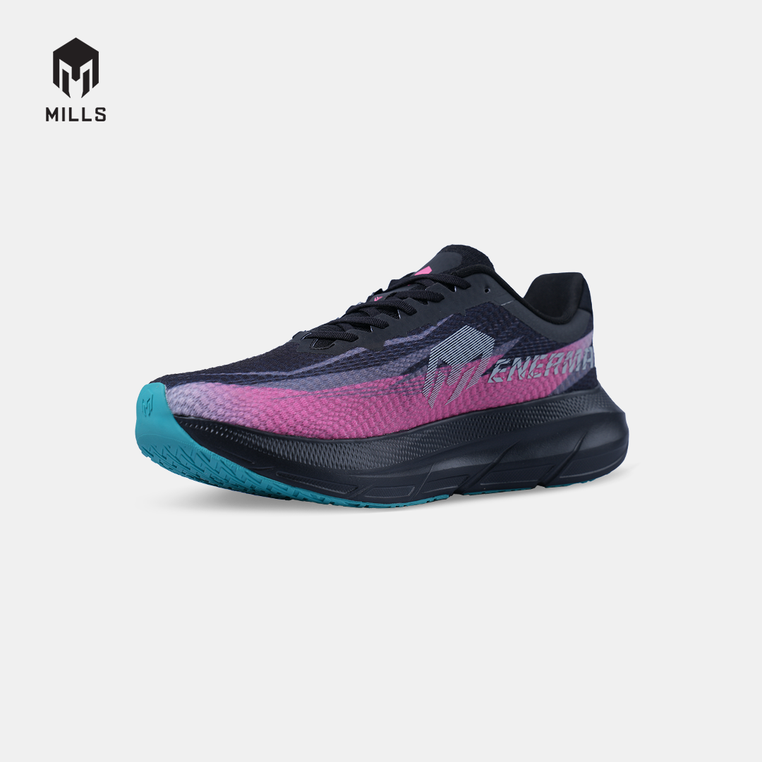 MILLS SEPATU LARI RUNNING SHOES ENERMAX CUSHION M4 PHANTOM.BLACK/HOT.PINK/JAVA.CYAN 9107204