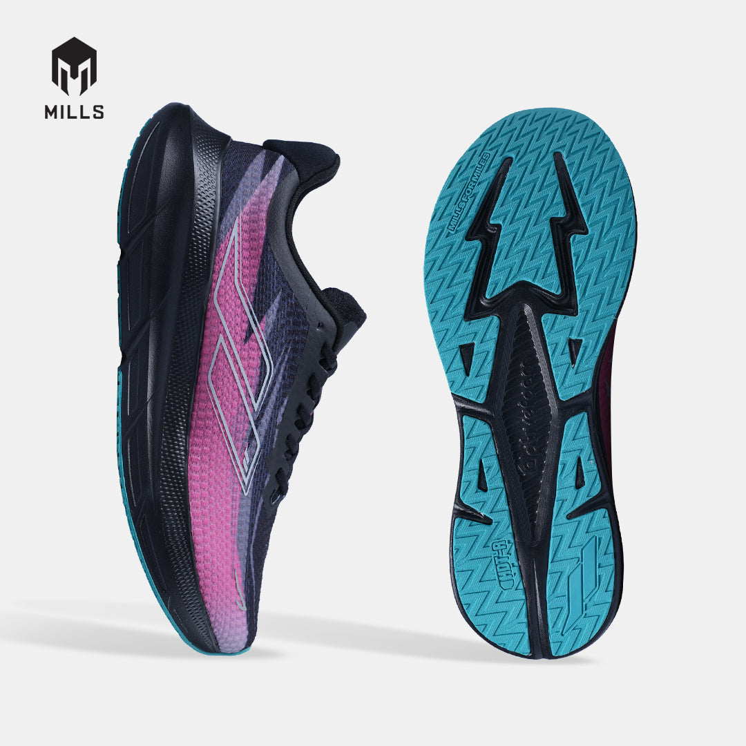 MILLS SEPATU LARI RUNNING SHOES ENERMAX CUSHION M4 PHANTOM.BLACK/HOT.PINK/JAVA.CYAN 9107204