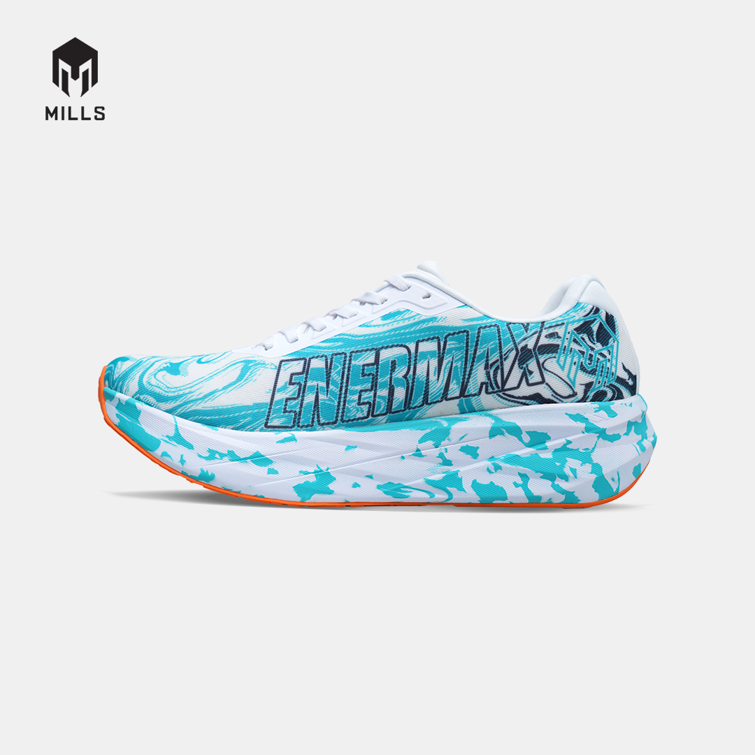 MILLS SEPATU LARI RUNNING SHOES ENERMAX NERGETIC M3 WHITE/JAVA.CYAN/FRESH.ORANGE 9107301